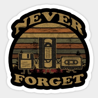 VINTAGE -  NEVER FORGET VHS Sticker